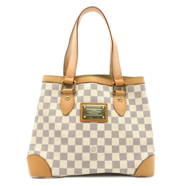 2101218085617 1 Louis Vuitton Hampstead Tote Bag Damier Azur Ivory