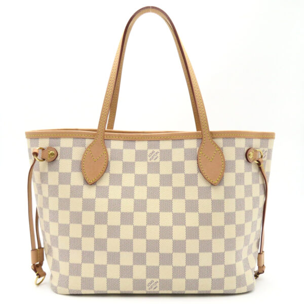 2101218086249 1 Louis Vuitton Neverfull PM Tote Bag Damier Azur White