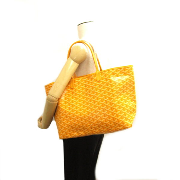 2101218086386 6 Goyard Saint Louis Pm Canvas Leather Tote Bag Yellow