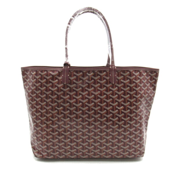 2101218086447 2 Goyard Saint Louis Pm Canvas Leather Tote Bag Bordeaux