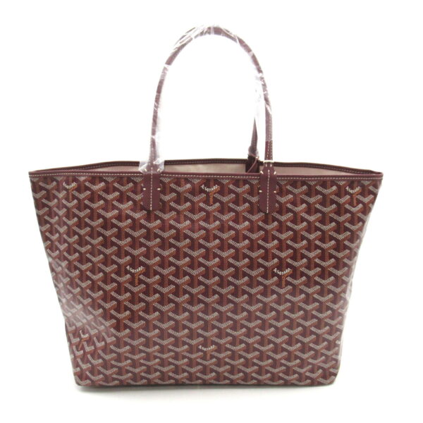 2101218086447 3 Goyard Saint Louis Pm Canvas Leather Tote Bag Bordeaux