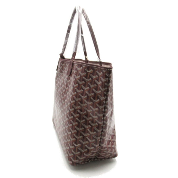 2101218086447 4 Goyard Saint Louis Pm Canvas Leather Tote Bag Bordeaux