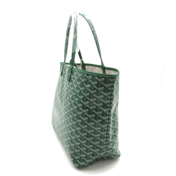 2101218086812 4 Goyard Saint Louis Pm Canvas Leather Tote Bag Green