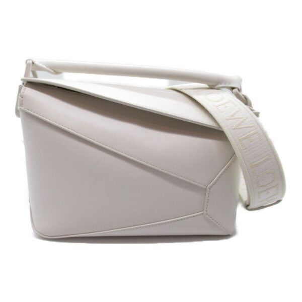 2101218092974 4 Loewe Puzzle Edge Small Leather Shoulder Bag White