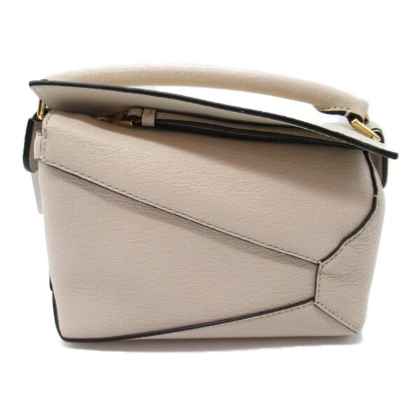 2101218093018 5 Loewe Puzzle Mini Leather Shoulder Bag Off White