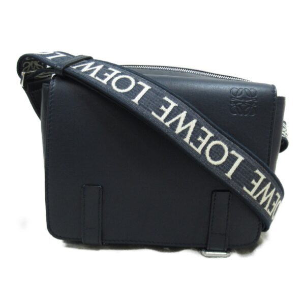 2101218094121 2 Loewe Military XS Leather Messenger Bag Navy