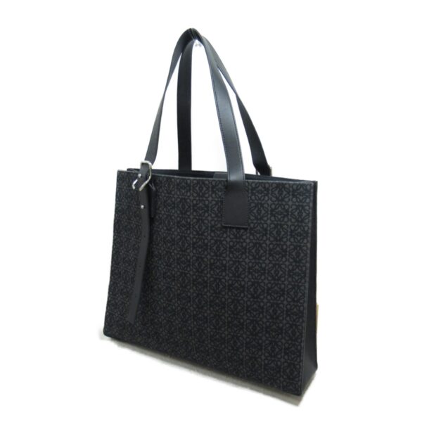 2101218094275 4 Loewe Buckle Horizontal Calf Jacquard Tote Bag Black Anthracite