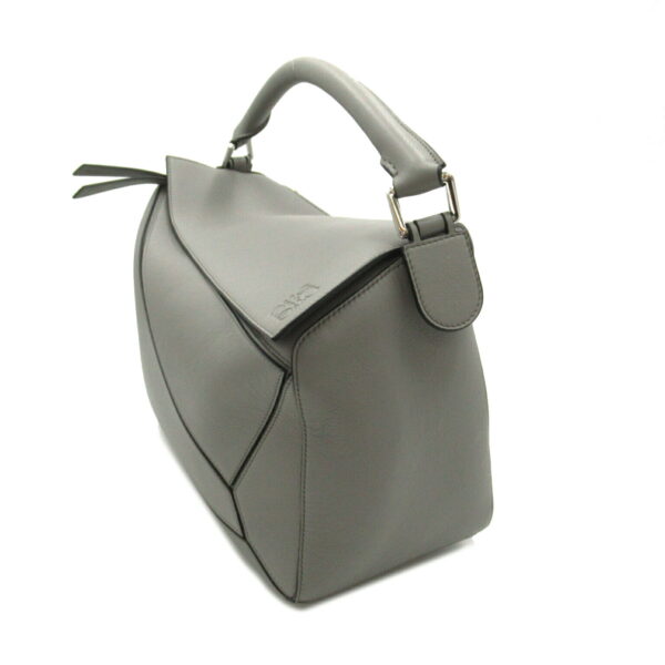 2101218094282 3 Loewe Puzzle Large Leather 2Way Shoulder Bag Gray