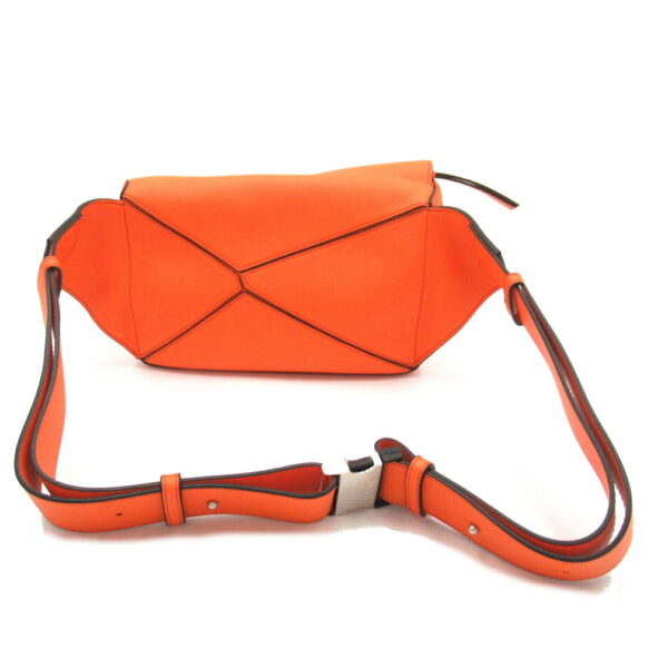 2101218094336 2 Loewe Puzzle Bum Small Leather Waist Bag Orange Neon