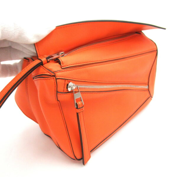 2101218094336 4 Loewe Puzzle Bum Small Leather Waist Bag Orange Neon