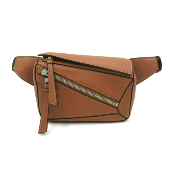 2101218094343 1 Loewe Puzzle Bum Mini Leather Waist Bag Brown