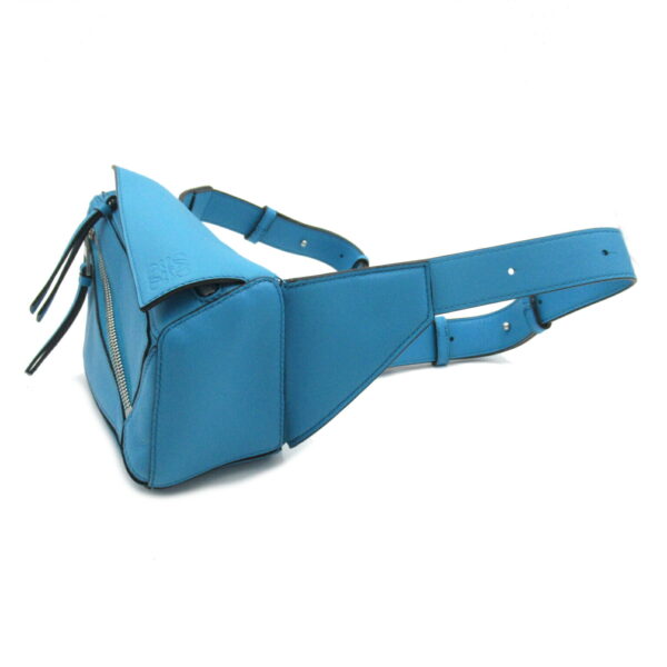 2101218094350 3 Loewe Puzzle Bum Mini Leather Waist Bag Cyan Blue