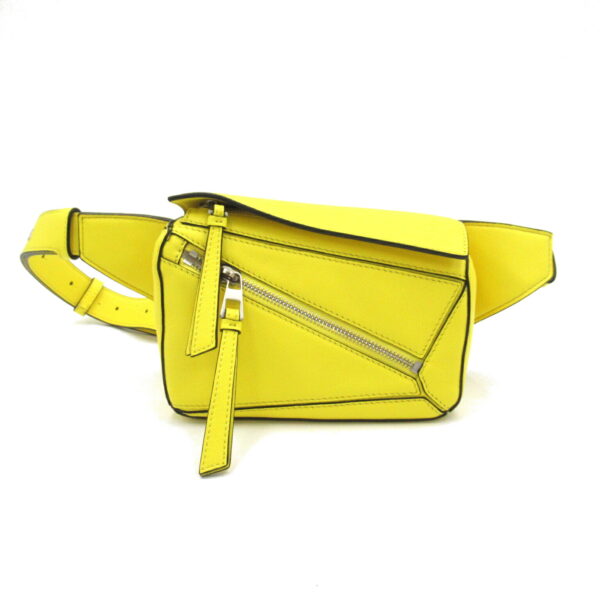 2101218094367 1 Loewe Puzzle Bum Mini Leather Waist Bag Yellow