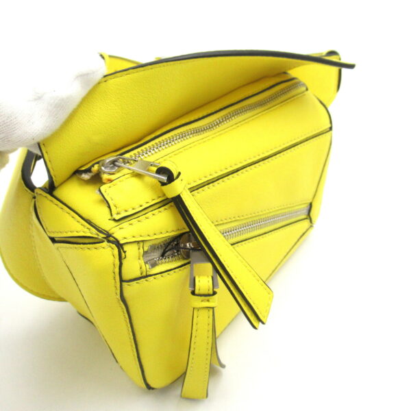 2101218094367 4 Loewe Puzzle Bum Mini Leather Waist Bag Yellow