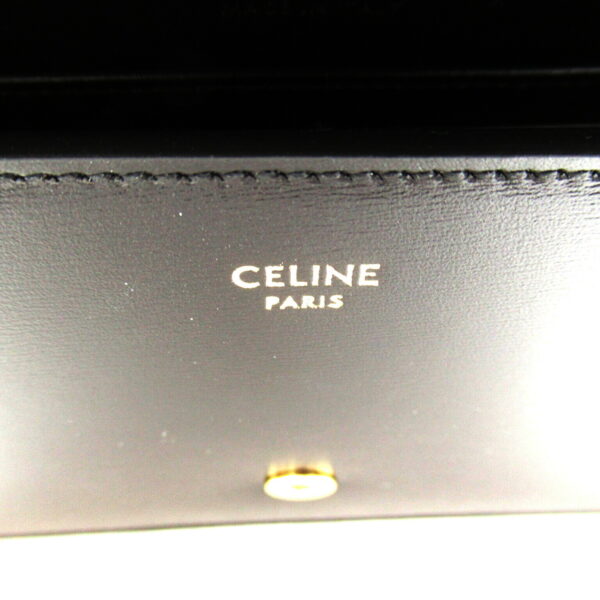 2101218100167 8 Celine Triomphe Chain Leather Shoulder Bag Black