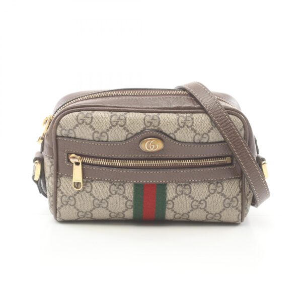 2101218101140 1 Gucci Ophidia Gg Supreme Shoulder Bag Beige