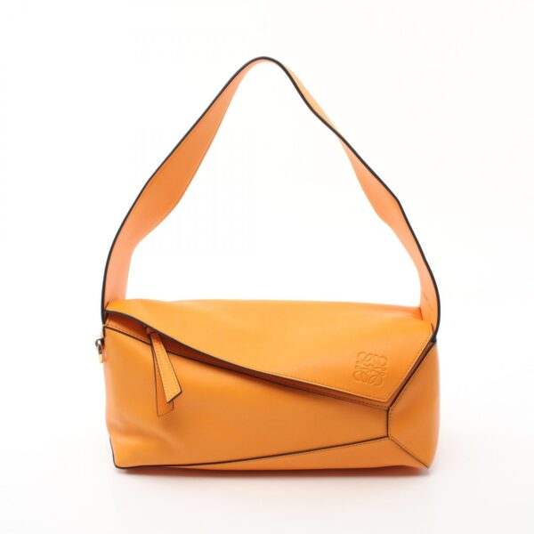 2101218123685 1 Loewe Puzzle Hobo Leather Shoulder Bag Orange