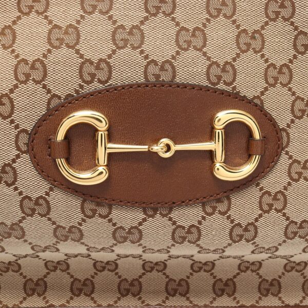 2101218145700 5 Gucci Horsebit Gg Tote Bag Brown