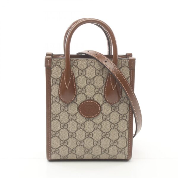 2101218145717 1 Gucci Mini Tote Gg Supreme Handbag Brown