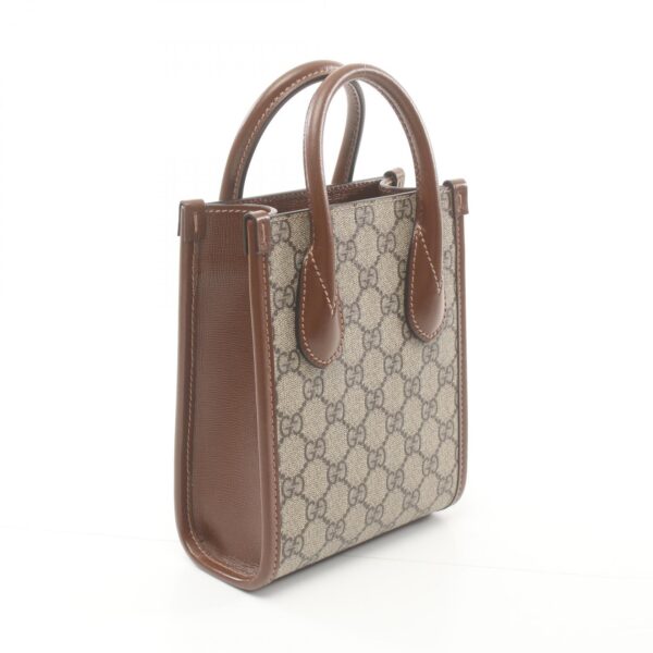 2101218145717 2 Gucci Mini Tote Gg Supreme Handbag Brown