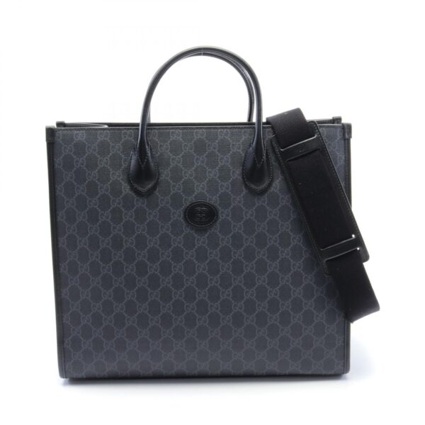 2101218146660 1 Gucci Interlocking G Gg Supreme Tote Bag Black