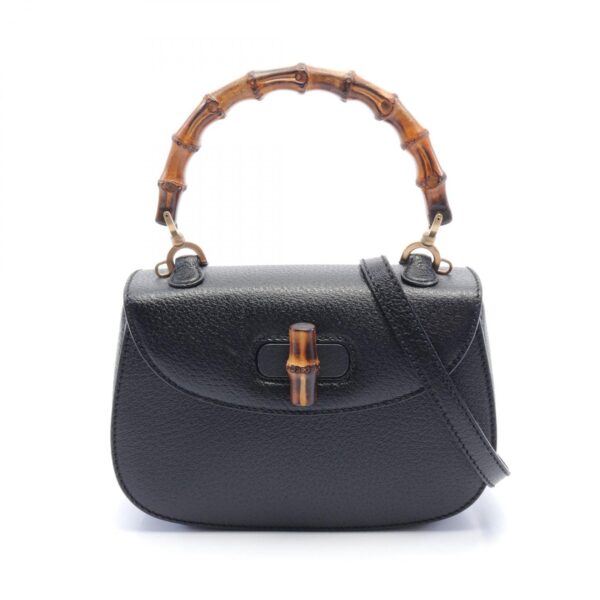 2101218155242 1 Gucci Bamboo Handbag Black