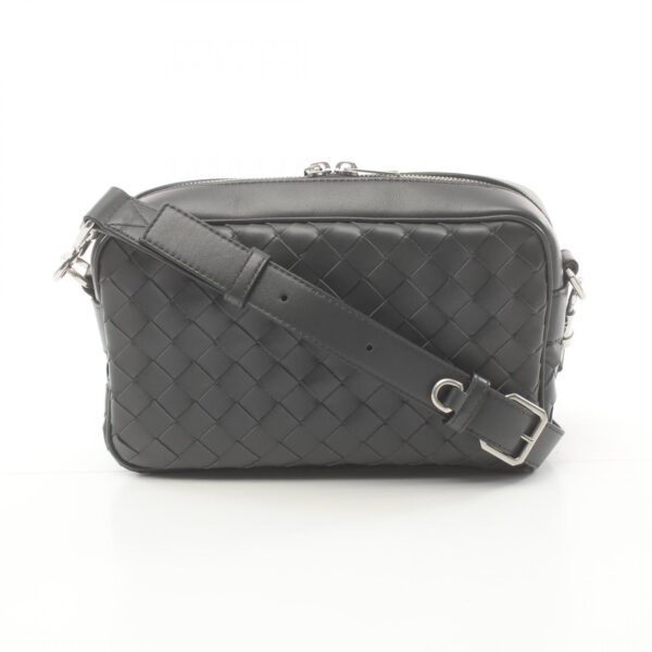 2101218186482 1 Bottega Veneta Intrecciato Small Classic Leather Camera Bag Gray