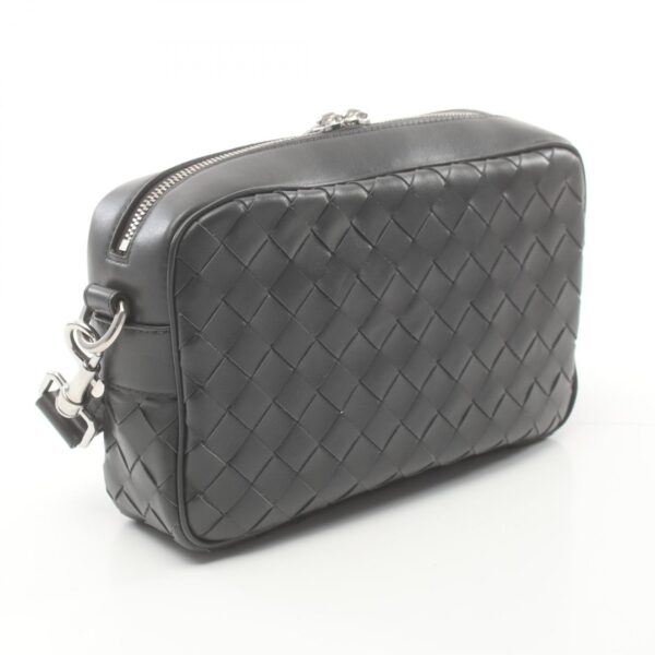 2101218186482 2 Bottega Veneta Intrecciato Small Classic Leather Camera Bag Gray