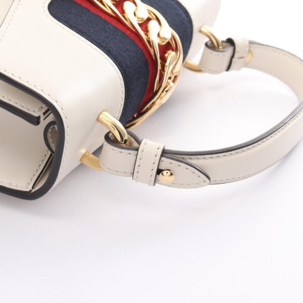 2101218189032 6 Gucci Sylvie Shelly Line Handbag White Multicolor