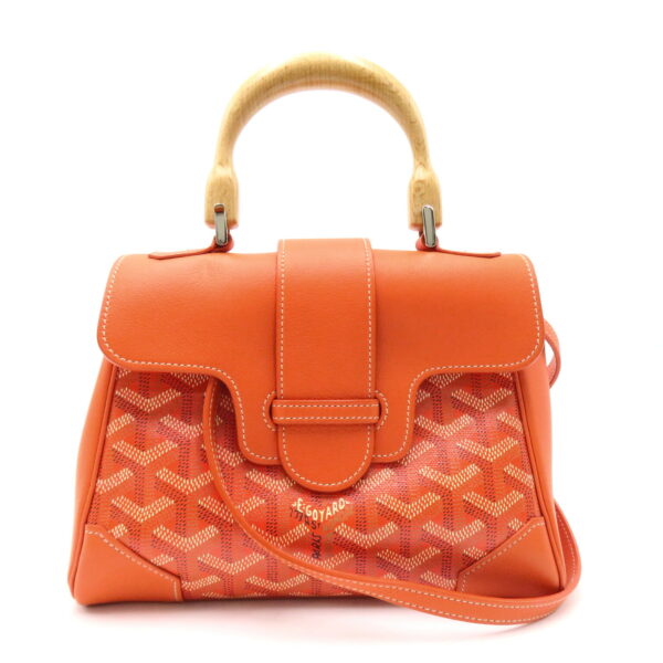 2101218193336 1 Goyard Saigon Mini Soft Canvas 2Way Shoulder Bag Orange