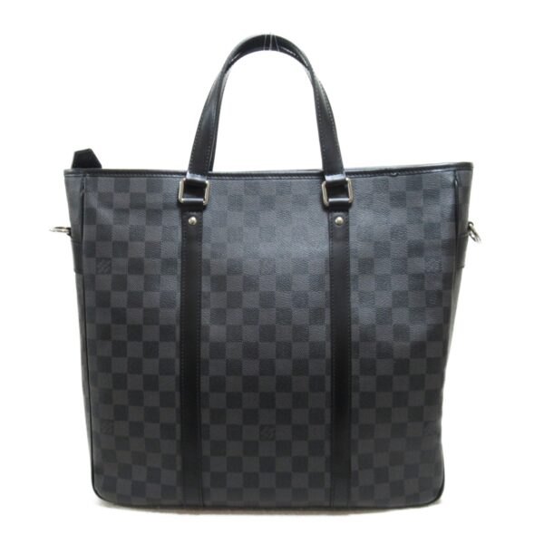 2104102203708 3 Louis Vuitton Tadao PM Tote Bag Damier Graphite Black