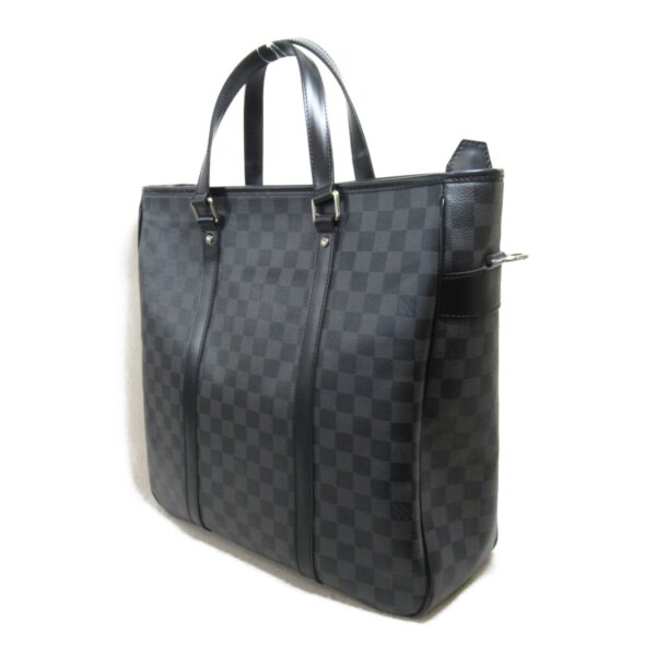 2104102203708 4 Louis Vuitton Tadao PM Tote Bag Damier Graphite Black