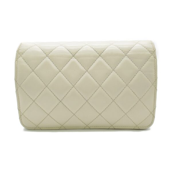 2104102216586 3 CHANEL Chain Wallet Shoulder Bag Calf White