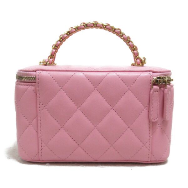 2104102217514 3 CHANEL Vanity Chain Shoulder Bag Lambskin Pink