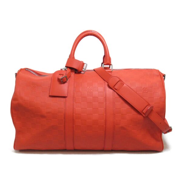 2104102224536 2 Louis Vuitton Keepall Bandouliere 45 Bag Damier Infini Red