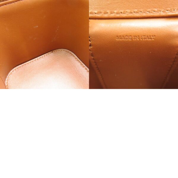 2104102224741 10c Celine Mini Vanity Case Cuile Trioffe Calf Leather Shoulder Bag Brown Tan