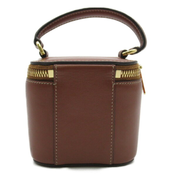 2104102224741 3 Celine Mini Vanity Case Cuile Trioffe Calf Leather Shoulder Bag Brown Tan