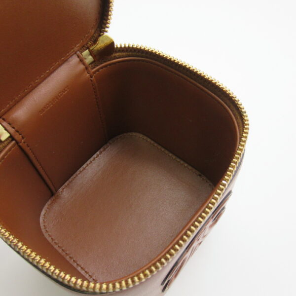 2104102224741 5 Celine Mini Vanity Case Cuile Trioffe Calf Leather Shoulder Bag Brown Tan