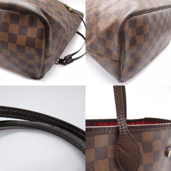 2104102249768 9c LOUIS VUITTON Neverfull MM Tote Bag Damier Brown