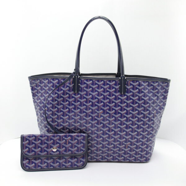 2104102251525 1 Goyard Saint Louis PM Canvas Tote Bag Purple