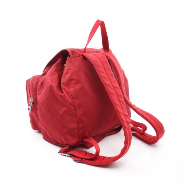 2104102254137 2 Gucci Gg Pattern Rucksack Bag Nylon Red