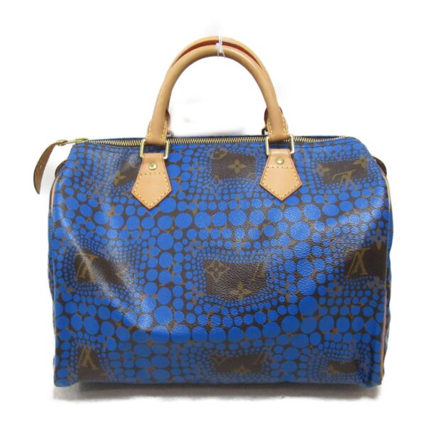 2104102258036 3 LOUIS VUITTON Speedy 30 Handbag Blue Monogram Bag