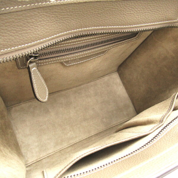 2104102266376 5 Celine Micro Luggage Leather Tote Bag Gray