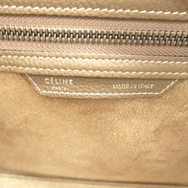 2104102266376 7 Celine Micro Luggage Leather Tote Bag Gray