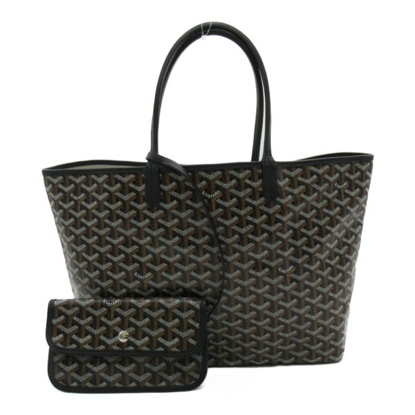 2104102271134 00 Goyard Saint Louis PM Canvas Tote Bag Black White