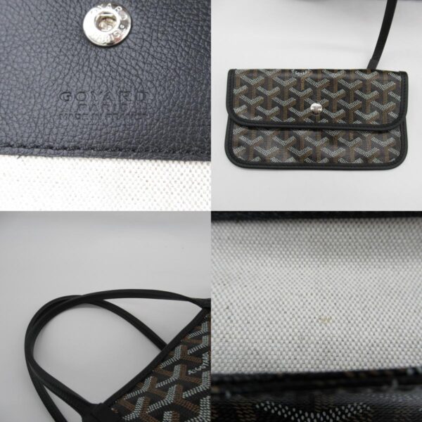 2104102271134 06c Goyard Saint Louis PM Canvas Tote Bag Black White