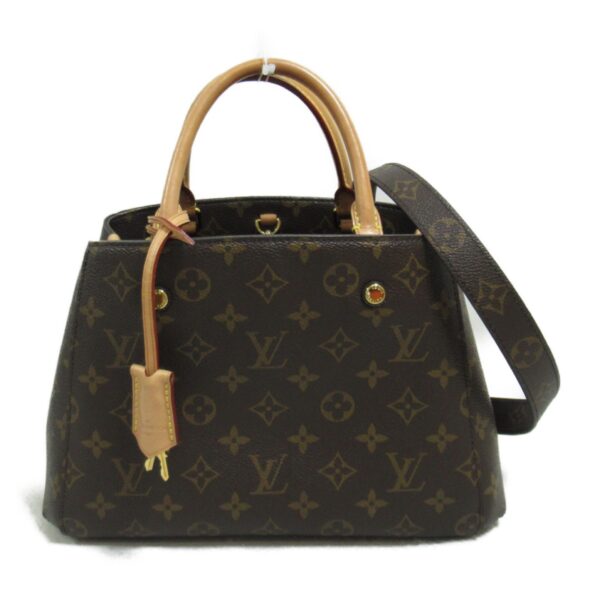 2104102276801 2 Louis Vuitton Montaigne BB Monogram Tote Bag Brown