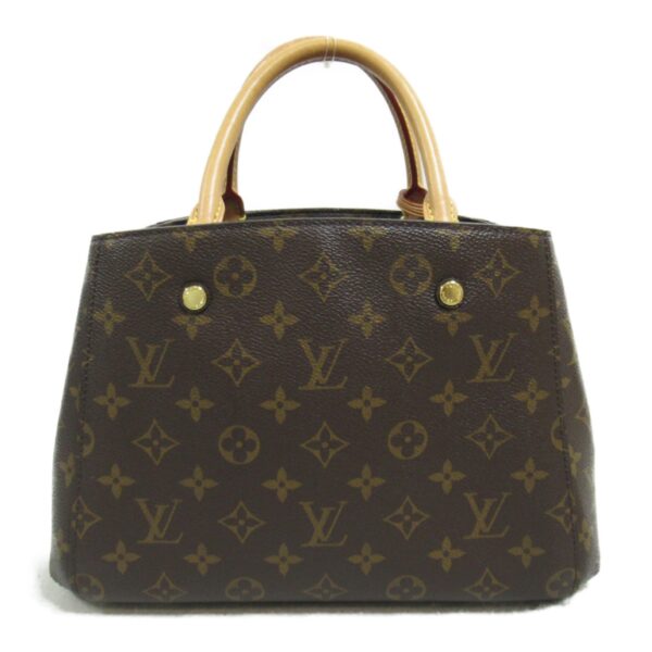 2104102276801 3 Louis Vuitton Montaigne BB Monogram Tote Bag Brown