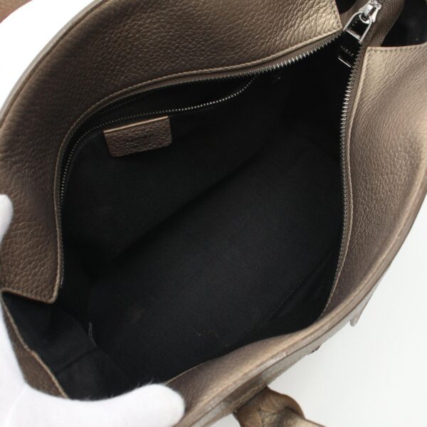 2104102279192 3 Loewe Fusta Leather Tote Bag Khaki