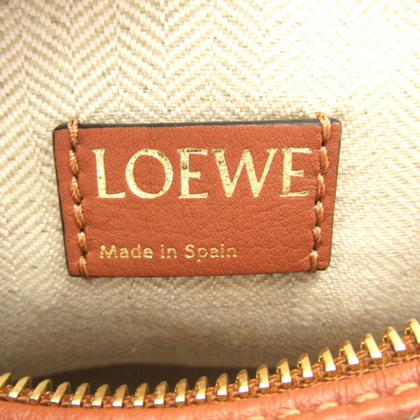 2104102279413 7 Loewe Cubby Canvas Leather Handbag Beige Brown